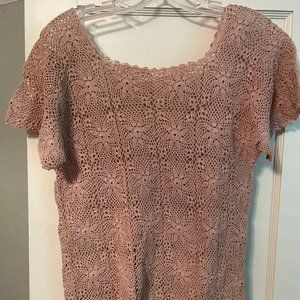 Bohemian hand-crocheted sheer top (large)